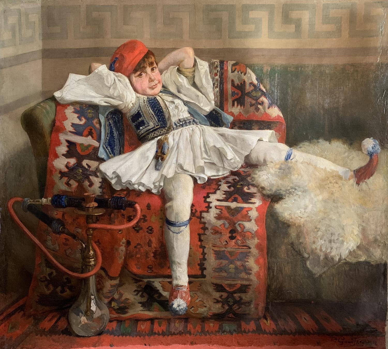 Painted Boy Dressed as an Evzone - Fernand Gaudfroy, 1908