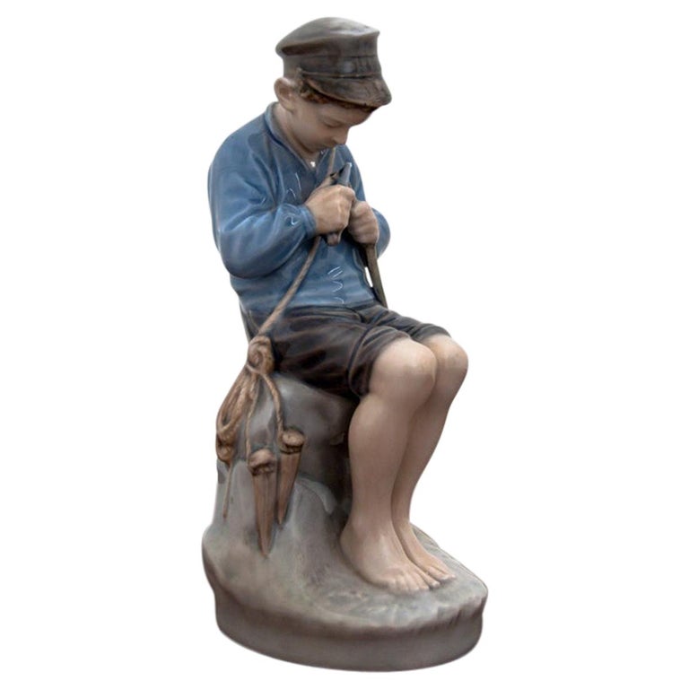 Boy Figurine from Royal Copenhagen, 1990 For Sale