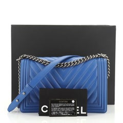 Boy Flap Bag Chevron Lambskin New Medium