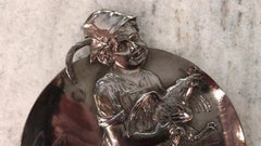 Boy with hen, visiting Card Tray, France, Jugendstil, Art Nouveau, Liberty, 1900