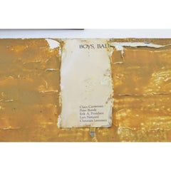 'Boys Ball', Mixed Media on Board by Peter Bonde, 1987