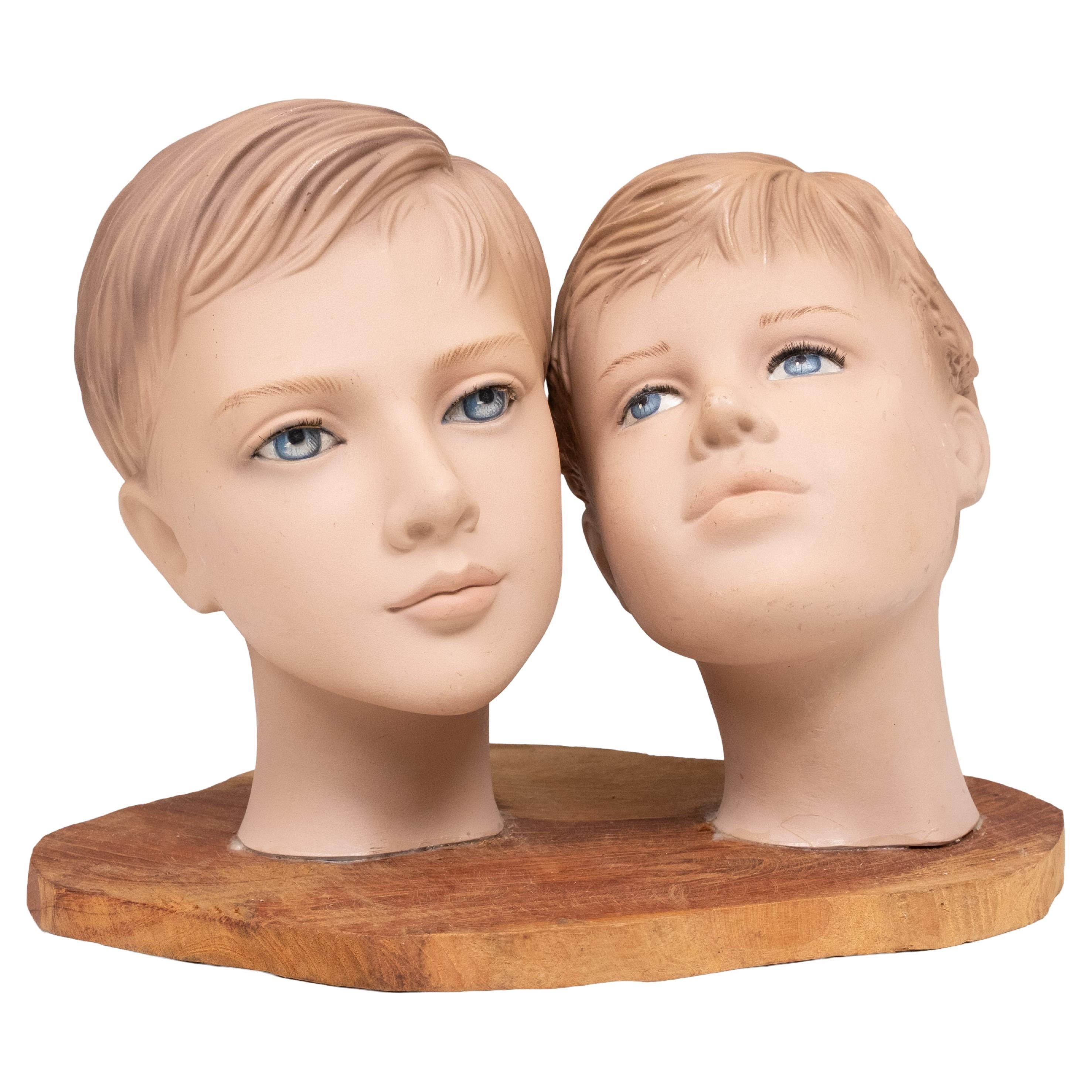 Boys mannequin Heads 1960s Holland For Sale