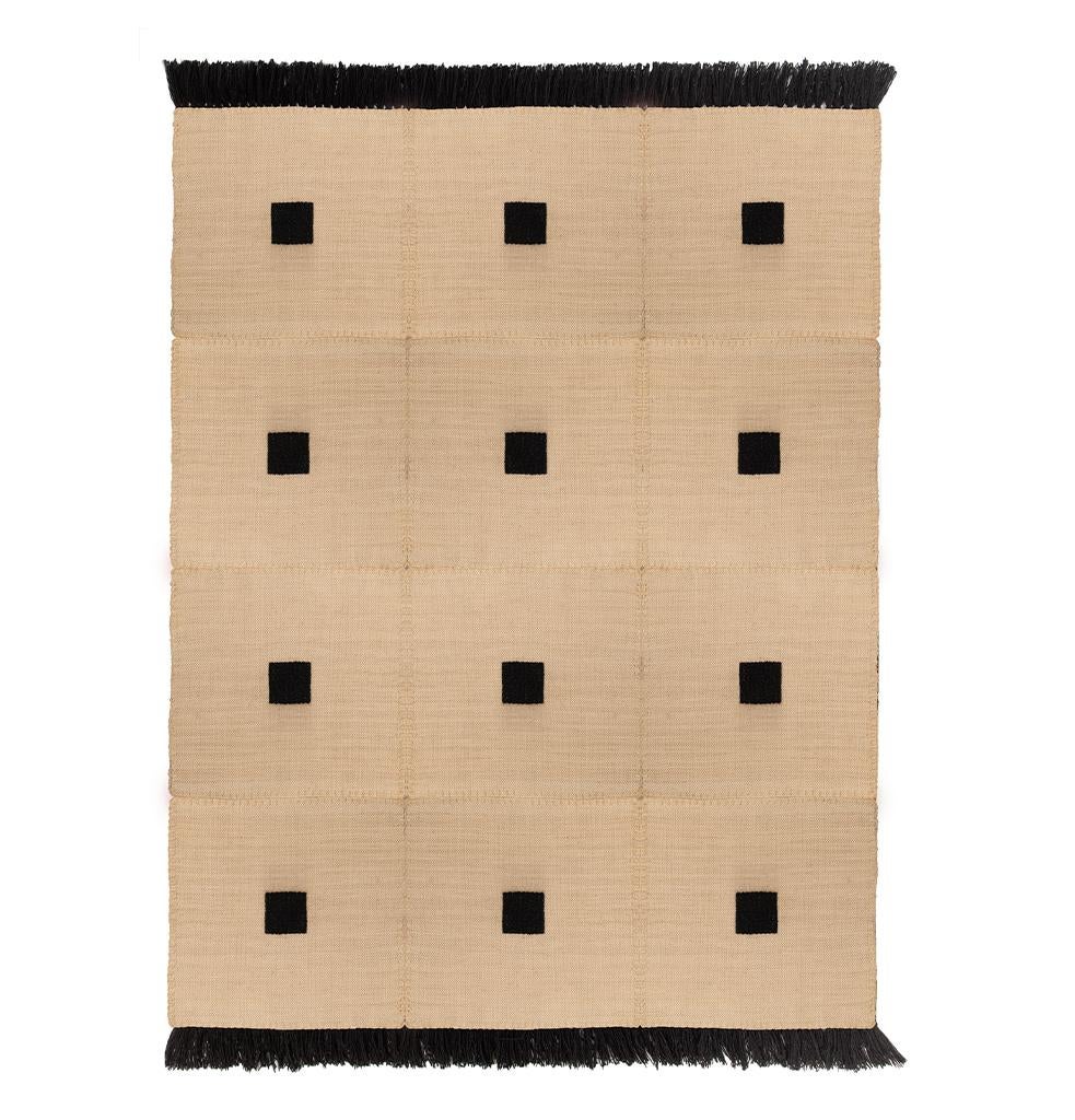 Mid-Century Modern BOZ Woven Rug Tile Red Large by Hermhaus For Sale
