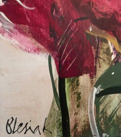 Tulipanes. Pintura al gouache, Abstracto, Figurativo, Floral, Artista polaco