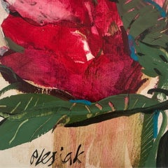 Tulipani. Pittura a guazzo, Astratto, Figurativo, Floreale, Artista polacco