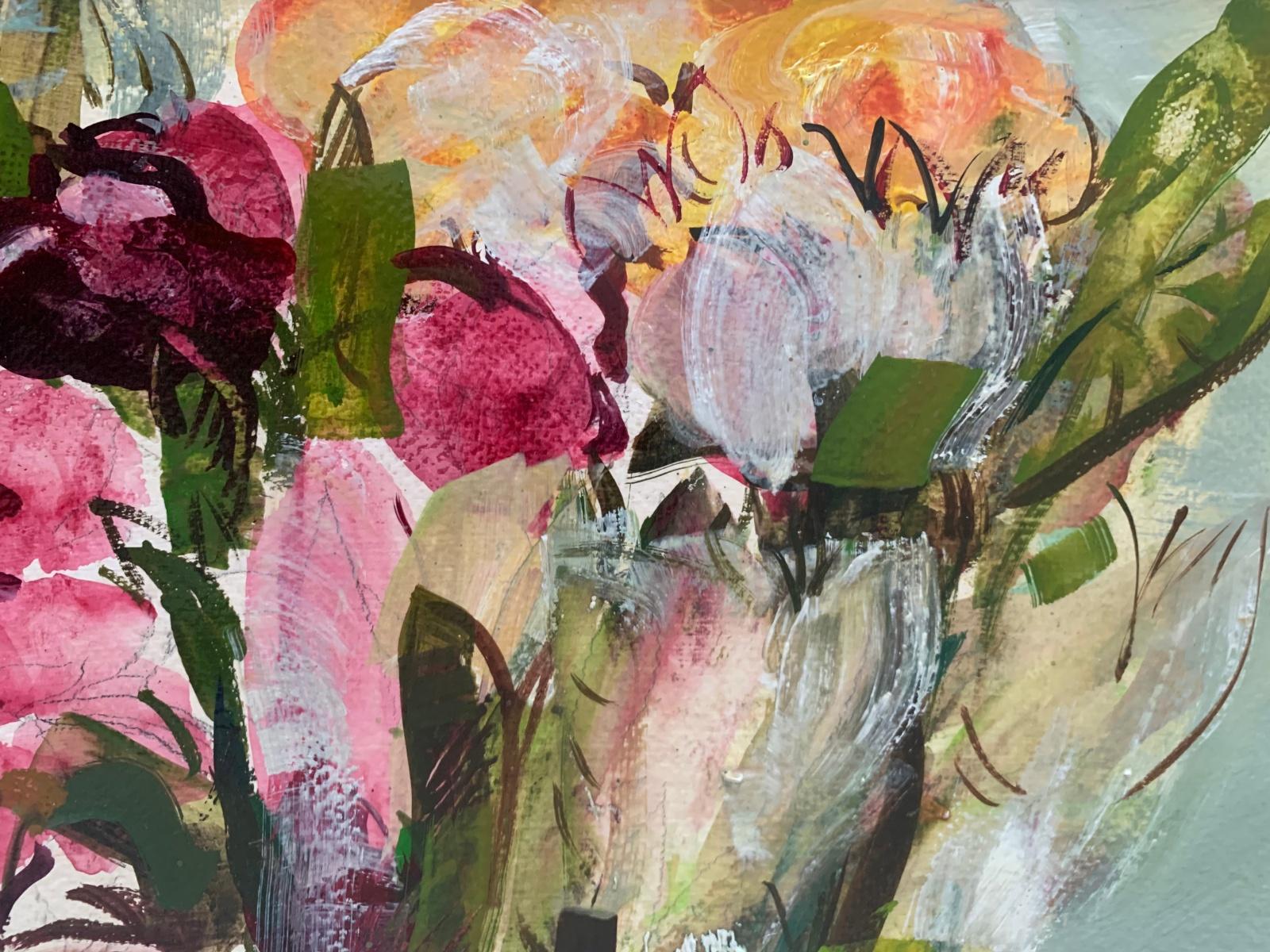 Tulips. Gouache Painting, Abstract, Figurative, Flowers, Polish art 2