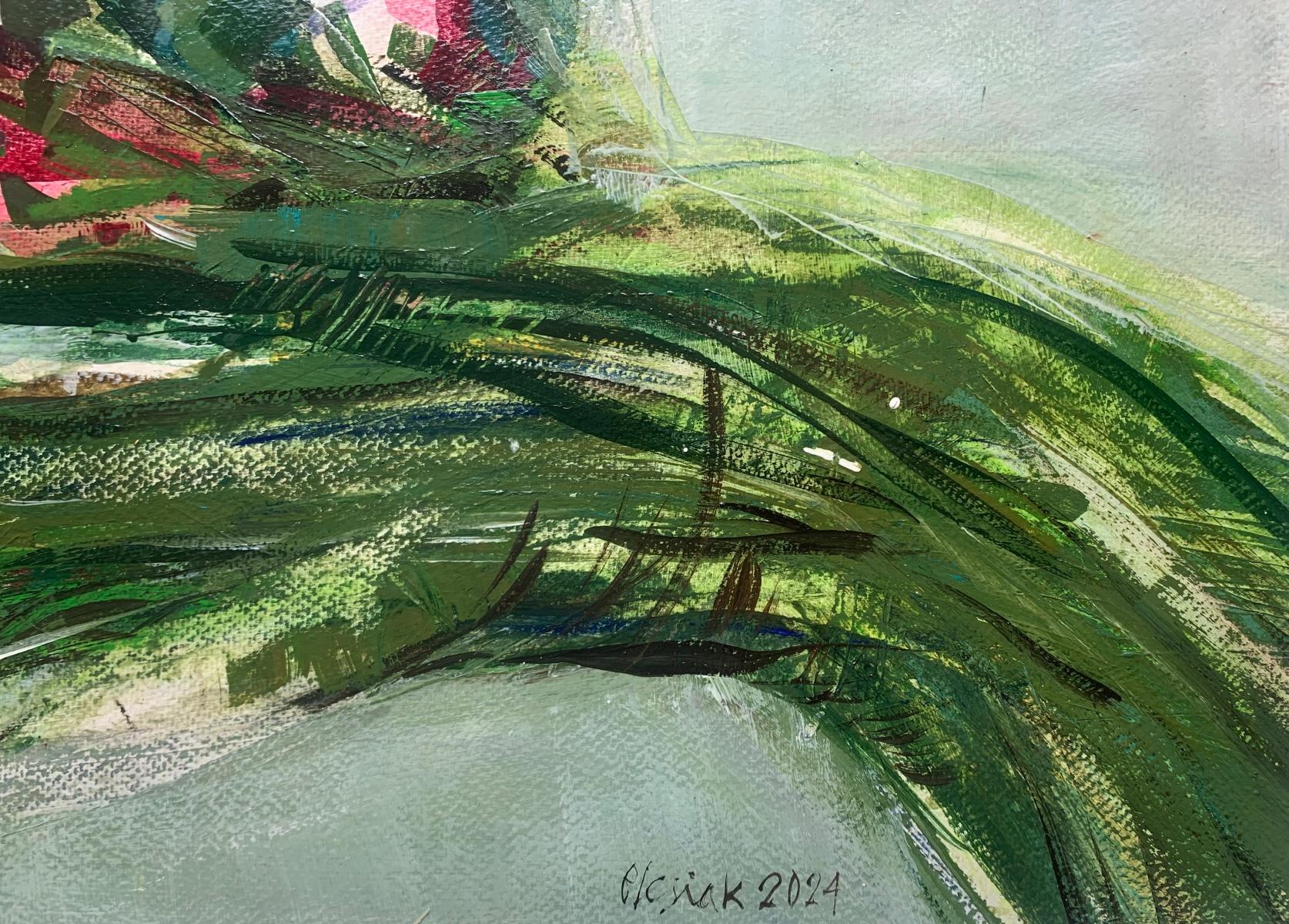 Zeitgenössisches figuratives Blumenstillleben in Gouache auf Karton von der polnischen Künstlerin Bozena Lesiak. 

BOŻENA LESIAK (geb. 1952) studierte von 1972 bis 1977 an der Fakultät für Malerei der Akademie der Bildenden Künste in Krakau. Sie