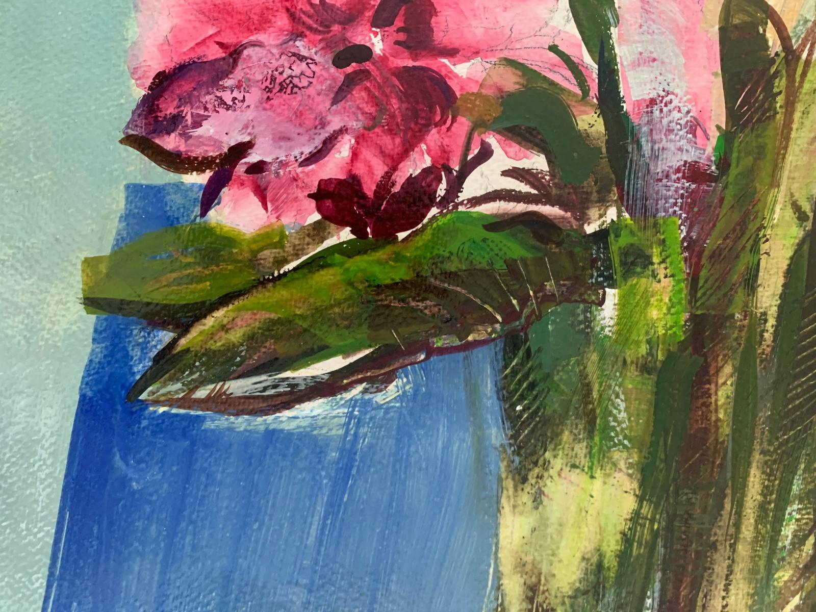 Tulips. Gouache Painting, Abstract, Figurative, Flowers, Polish art 3