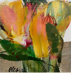 Tulips. Gouache Painting, Abstract, Figurative, Flowers, Polish art