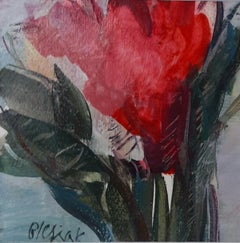 Tulips - XXI century, Oil & Acrylic Painting, Abstract, Figurative, Flowers