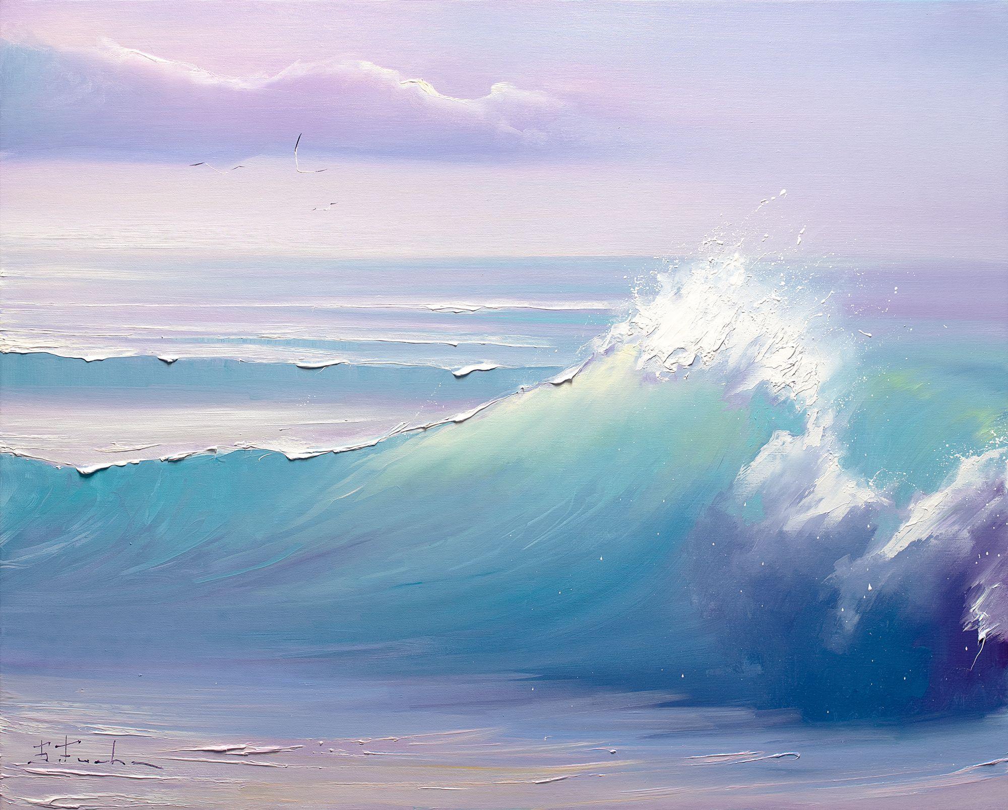 Gentle Poetry of the Morning Landscape, Painting, Oil on Canvas