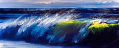 Wave océanique, peinture sur toile