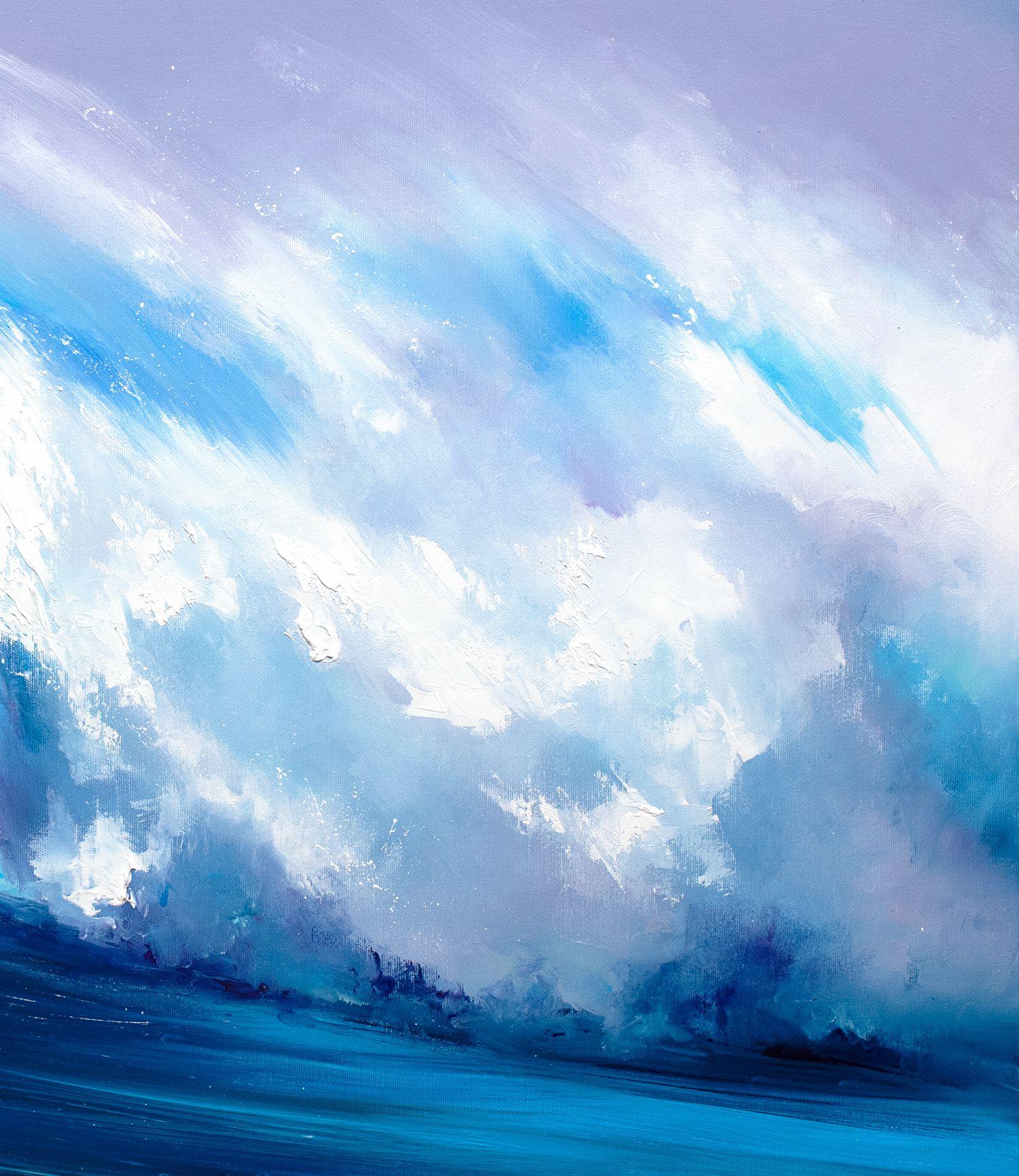 Schauen Sie einfach in Ocean's Heart.  Zeitgenössische Kunst, mit Pinsel und Spachtel strukturiert :: Malerei :: Realismus :: Dieses Werk wird mit einem offiziellen, vom Künstler unterzeichneten Echtheitszertifikat geliefert :: Bereit zum Aufhängen: