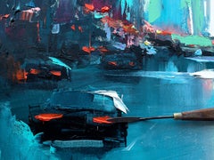 Urban Contrast, Painting, Oil on Canvas