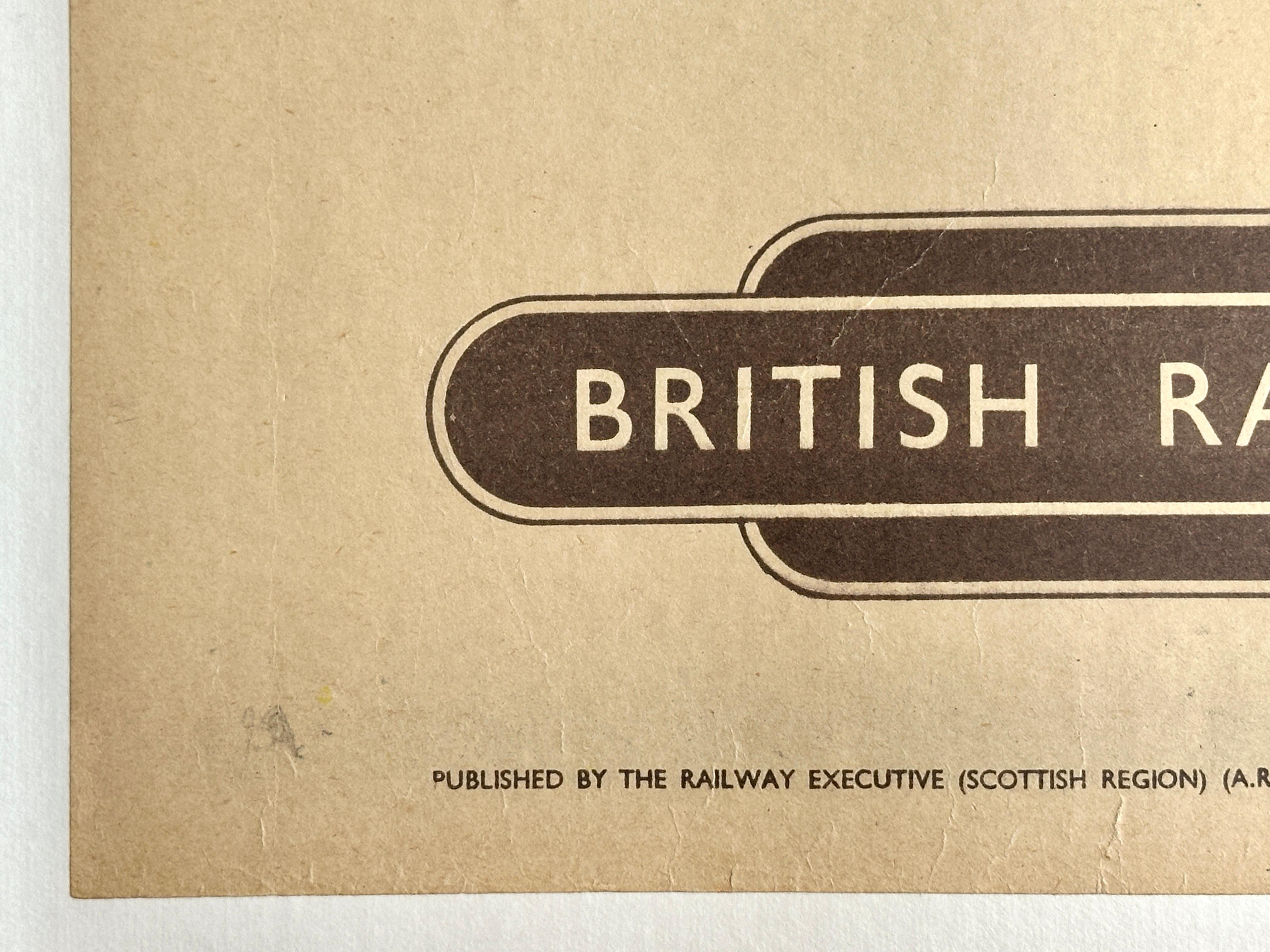 BR Western Highlands Poster originale d'epoca di Edward Halliday, 1950 In condizioni buone in vendita a Devon, GB