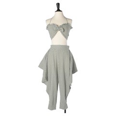 Vintage Bra and sarouel stripe ensemble in cotton crepon Lanvin 