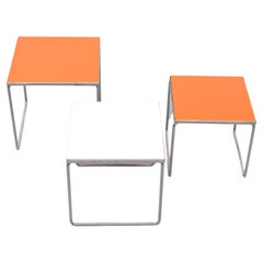 Tavolini da salotto con piano reversibile Brabantia  Olanda anni '1970