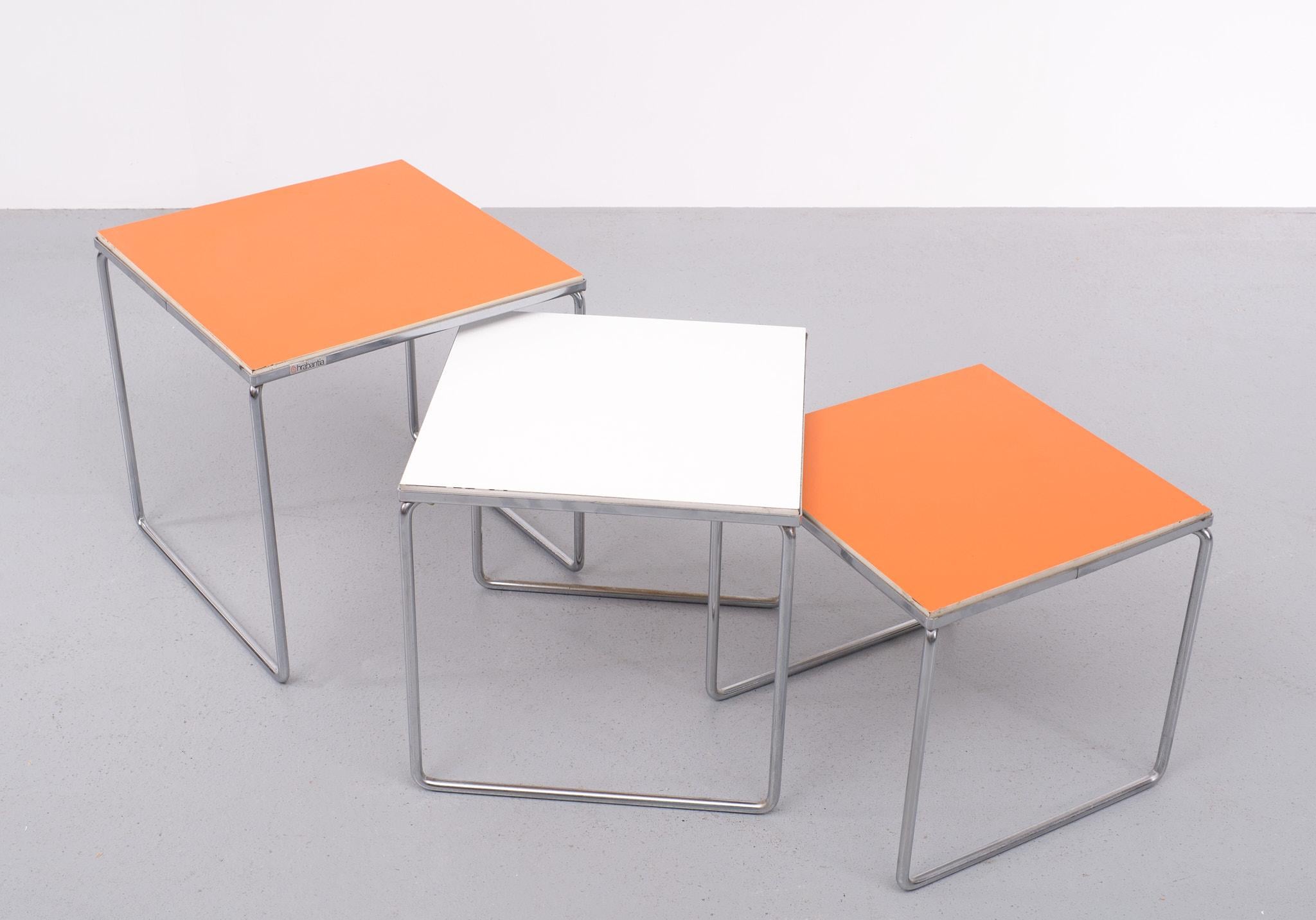 Brabantia reversible top nesting tables  1970s Holland  For Sale 1