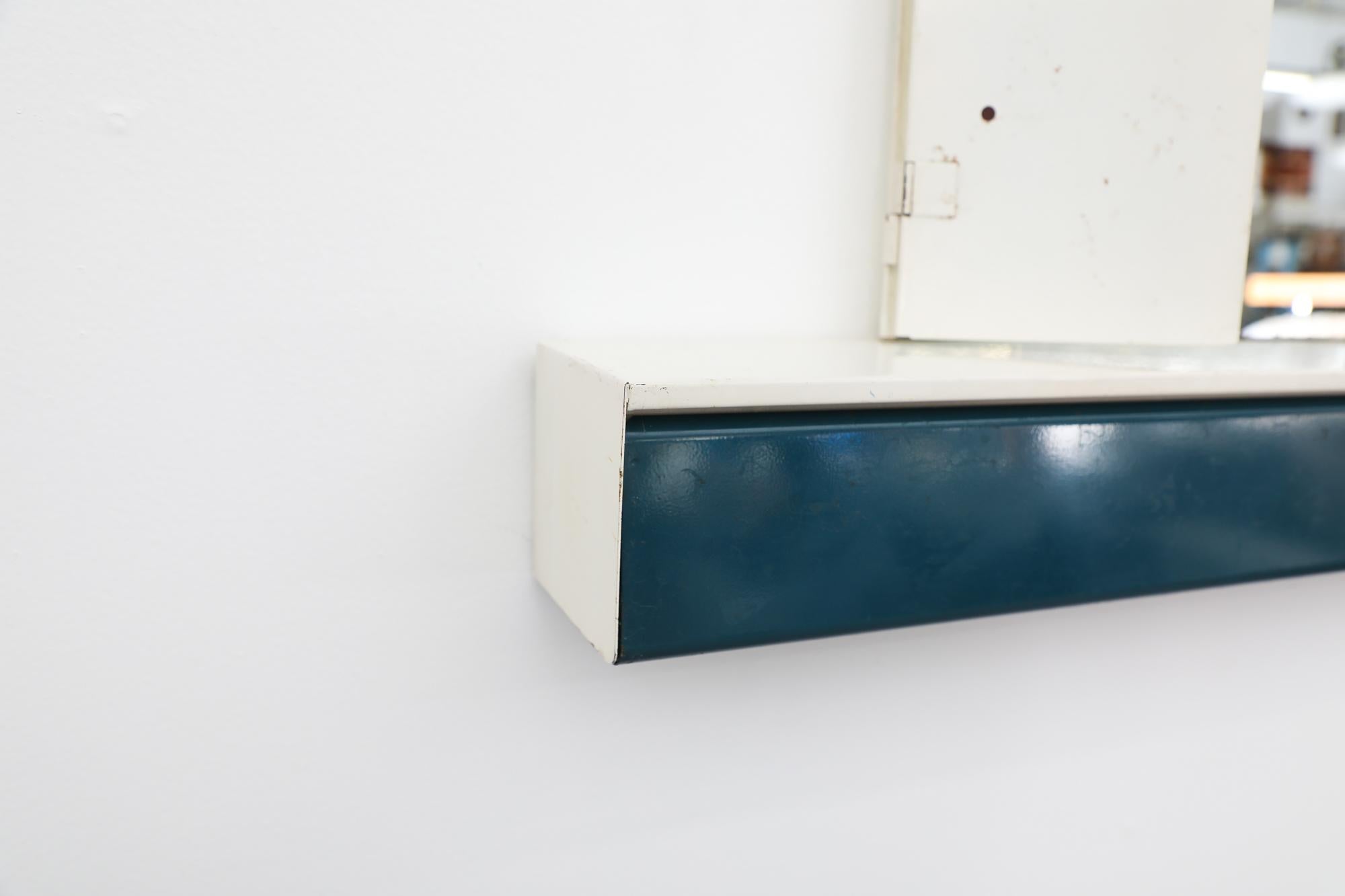 Brabantia Trifold Mirror with Blue Shelf, 1960's For Sale 7