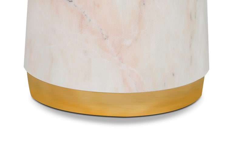 Agra Display in Estremoz Marble with Polished Brass Detail For Sale at ...