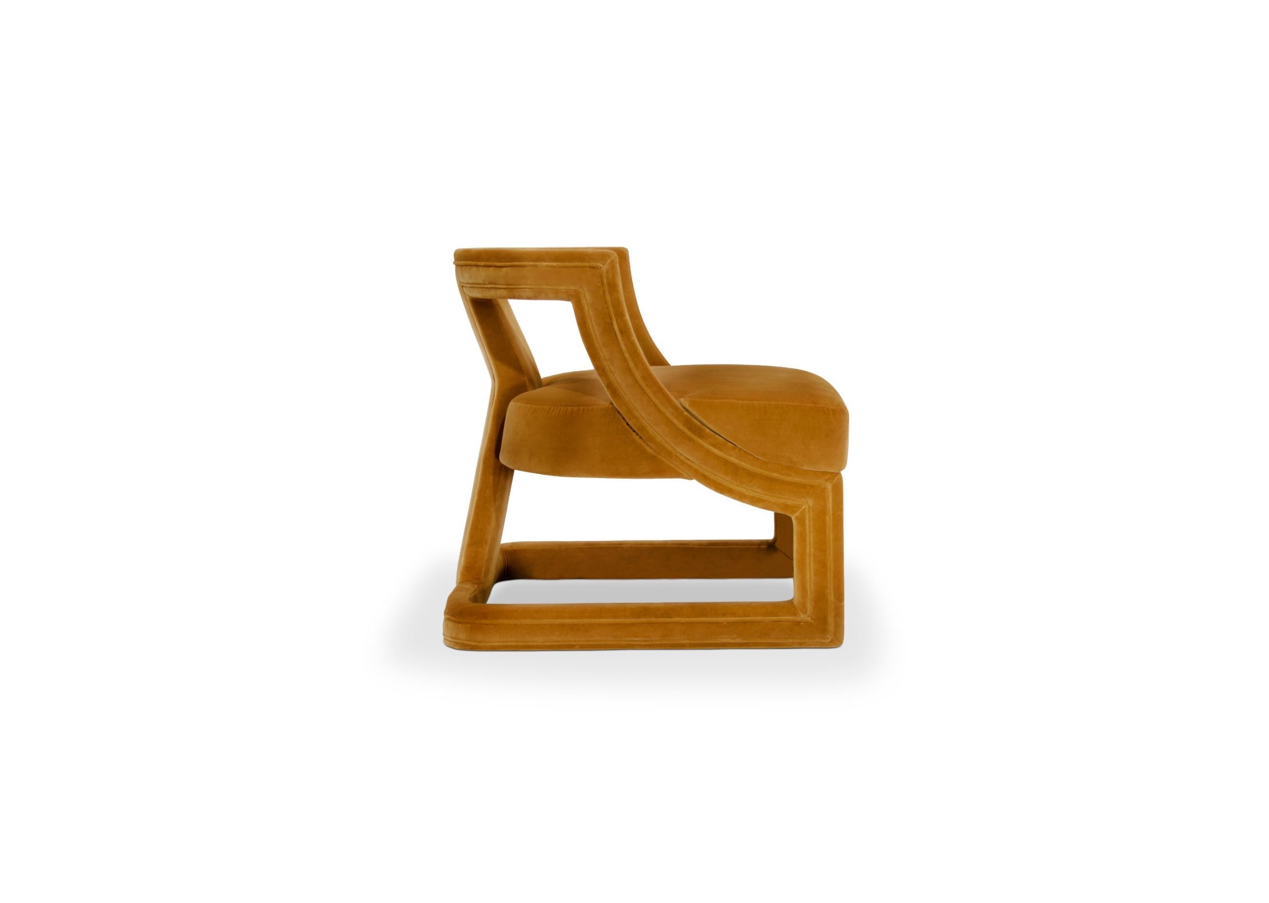 mustard velvet chair