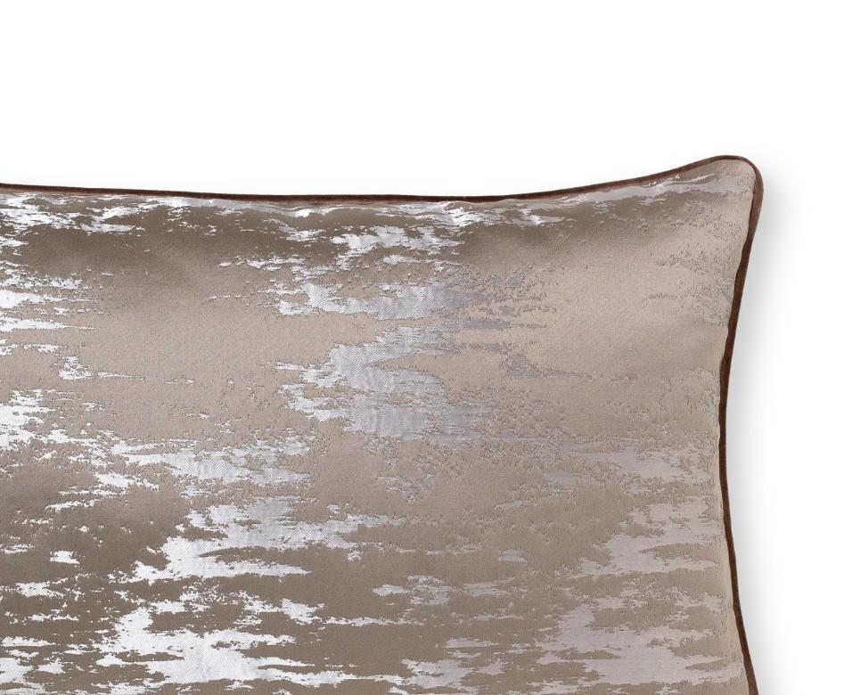 Portuguese Bismuth Pillow in Gray Satin For Sale