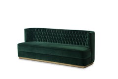 Contemporary Bourbon Cotton Velvet Sofa by Brabbu