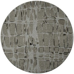 Contemporary Hand-Tufted Dyed Byscaine Circular Rug II by BRABBU