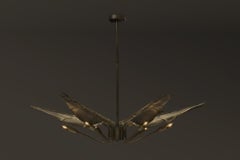 Calla Suspension Light in Hammered Aged Brass
