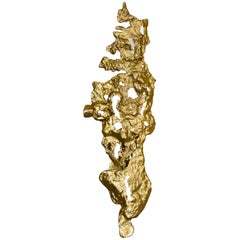 Cay Wall Light in Matte Casted Brass by Brabbu