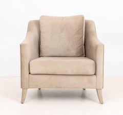 Brabbu "Como" Sillón tapizado de terciopelo gris