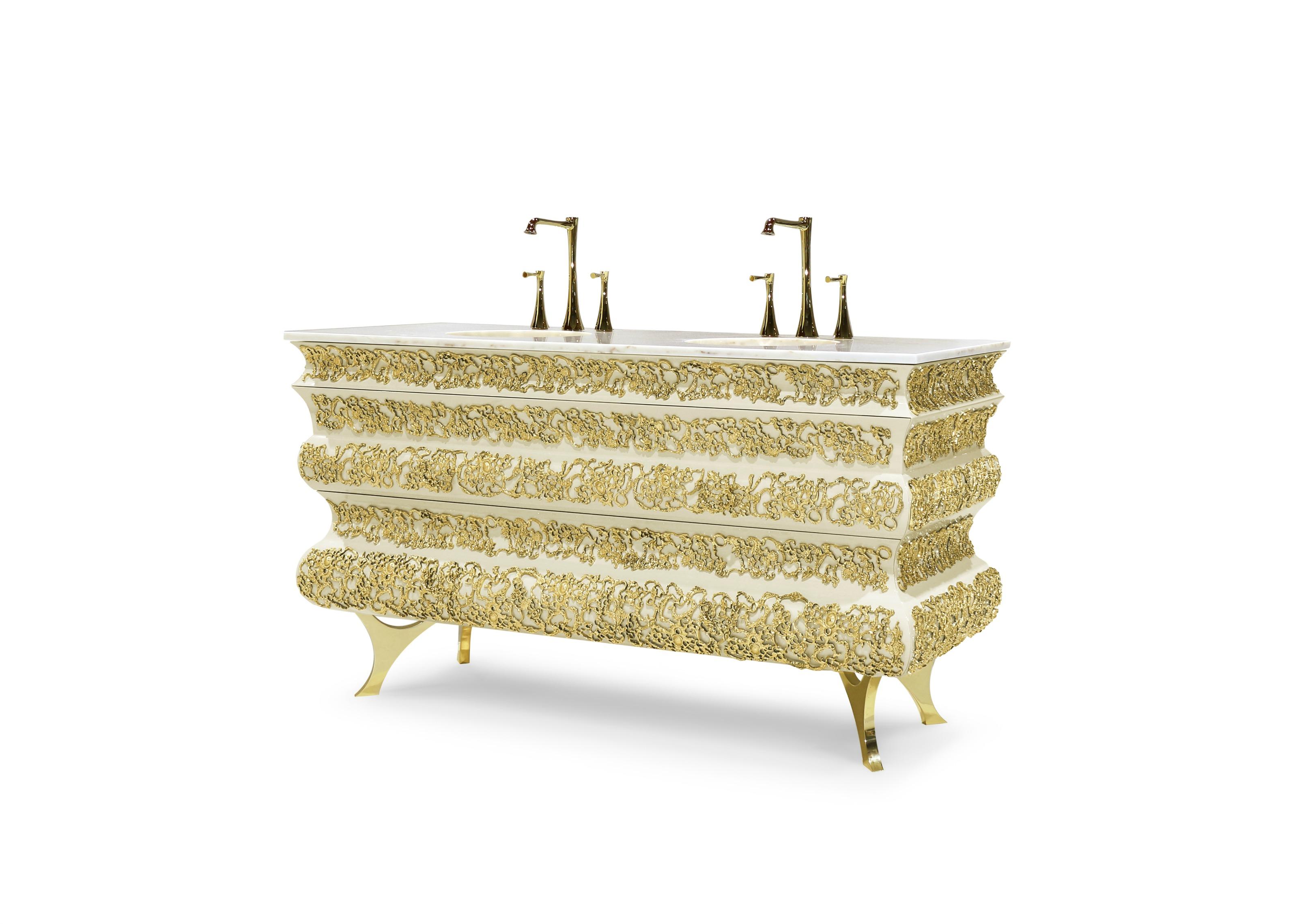 The Crochet washbasin merges a traditional knitting technique, with the best of Portuguese luxury furniture design. Inspired by the artisan method popular in Europe during 19th century, the Crochet washbasin is rich in texture, and has a timeless