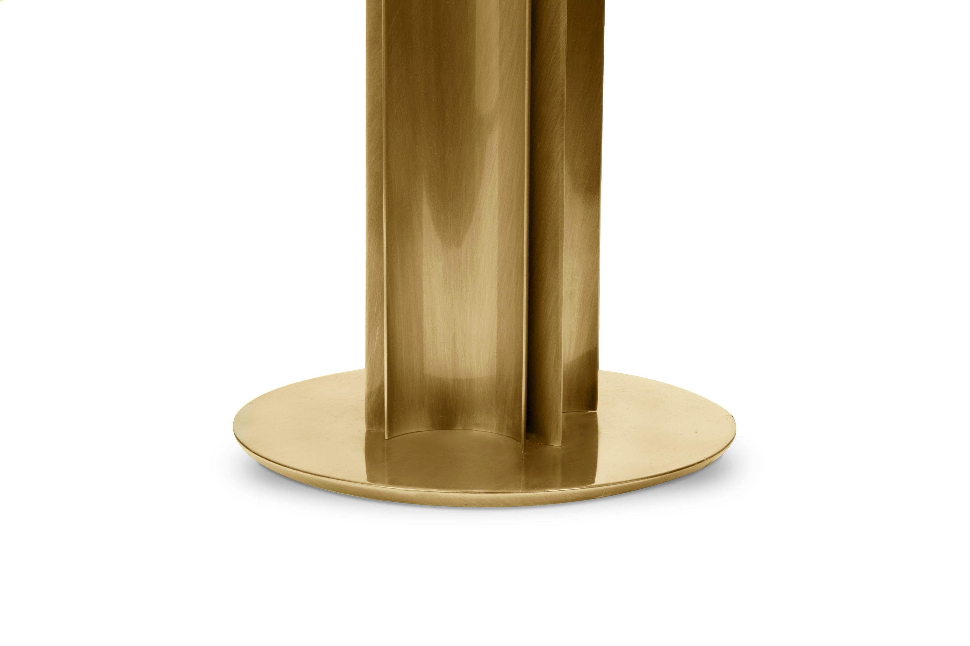 Portuguese Cyrus Floor Lamp in Polished Brass by Brabbu For Sale