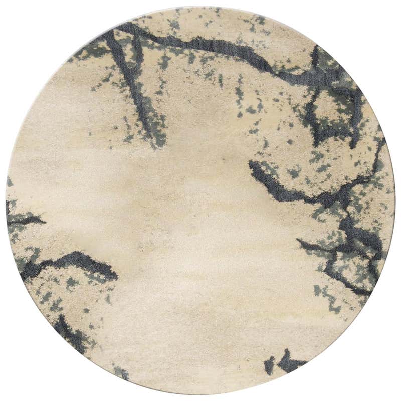 Gobi Hand-Tufted Tencel Rug in Sand and Dark Gray For Sale at 1stDibs
