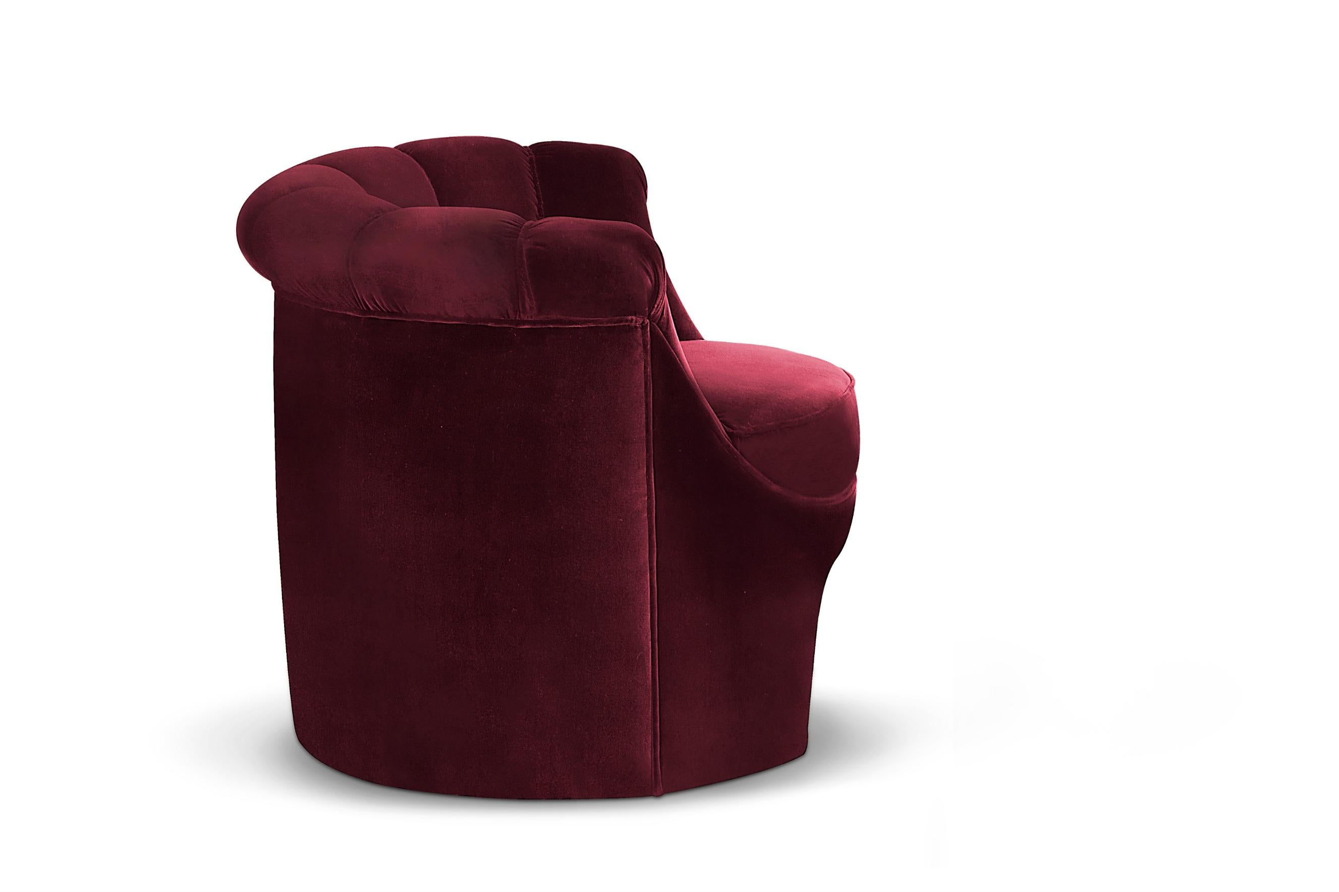 dark red armchair