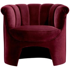 Hera Armchair in Cotton Velvet by Brabbu