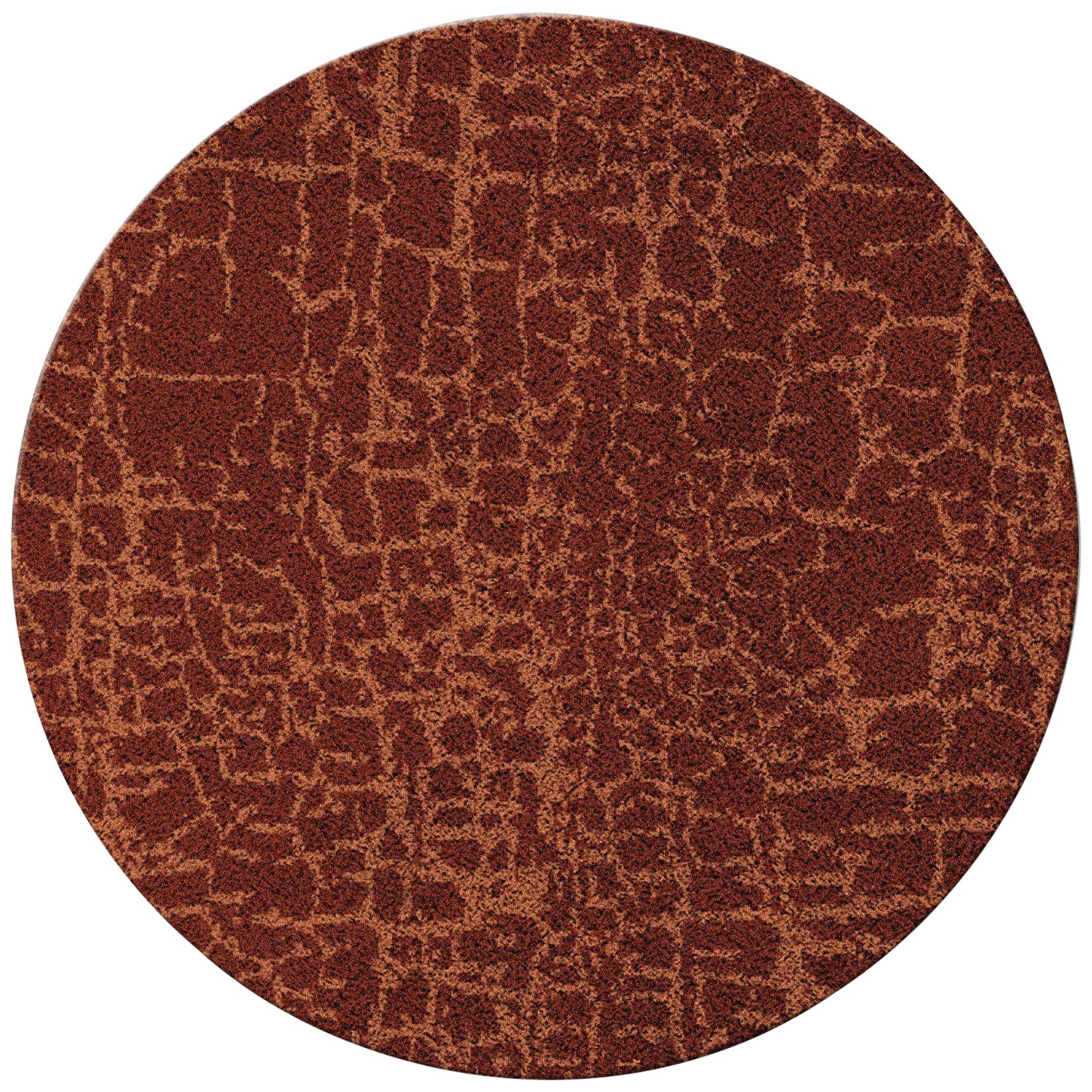 Circular HandTufted Tencel Cauca Rug II in Black and White by BRABBU