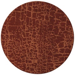 Himba Circular Hand-Tufted Tencel Rug II in Red Amber by Brabbu