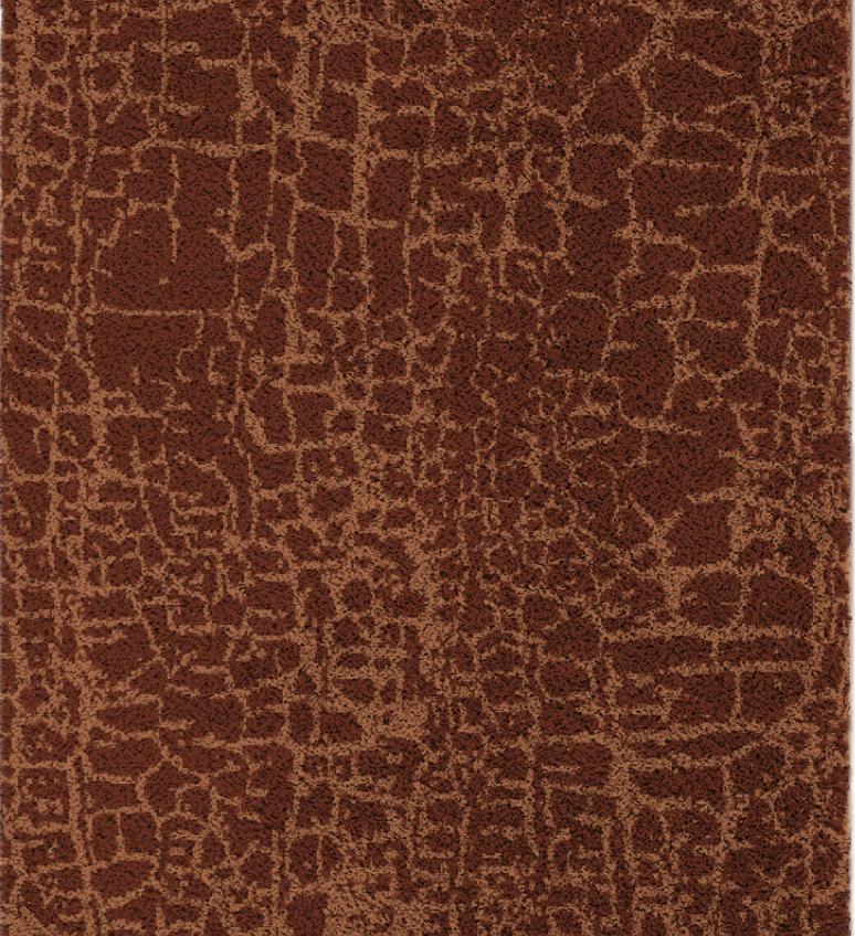 Modern Himba Hand-Knotted Dyed Wool Rug in Red Amber For Sale