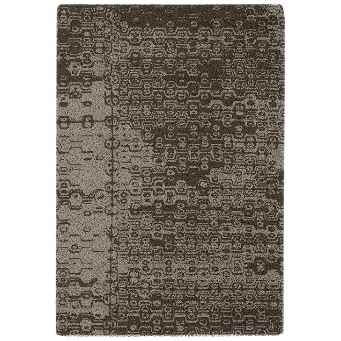 Contempory Hand-Knotted Dyed Wool Igbo Rug by BRABBU  For Sale