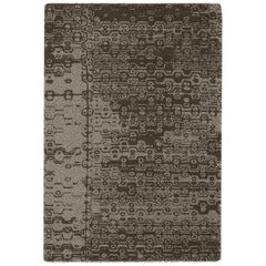 Contempory Hand-Knotted Dyed Wool Igbo Rug by BRABBU