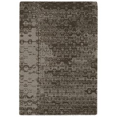 Contempory Hand-Knotted Dyed Wool Igbo Rug by BRABBU 