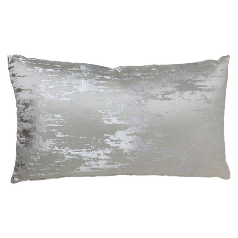 Ijsberg Pillow in Silver Satin For Sale