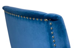Inca Armchair in Cotton Velvet and Wood Veneer Legs by Brabbu