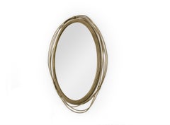 Kayan Mirror in Aged Brushed Brass by Brabbu