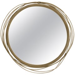 Kayan Mirror in Aged Brushed Brass by Brabbu