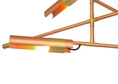 Koben Chandelier in Brushed Copper and Brass