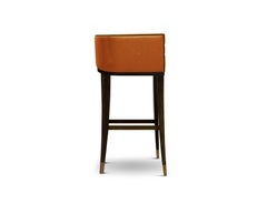 Maa Counter Stool With Aged Gold Nails and Brass Details