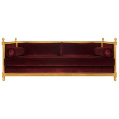 Malkiy Sofa in Cotton Velvet with Gold Details