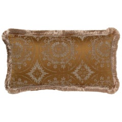 Brabbu Mandala Pillow in Gold Linen